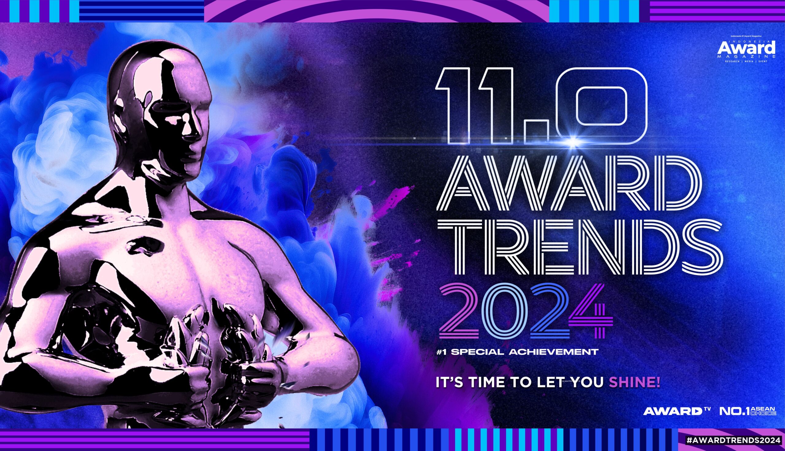 Taufiq Asseweth Raih Penghargaan #1 TRUSTED AWARD 2024 di Ajang 11.0 Award Trends